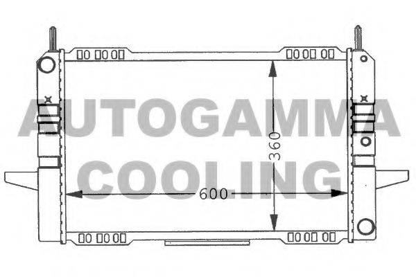 Радиатор, охлаждение двигателя AUTOGAMMA 100390