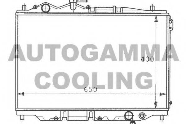 AUTOGAMMA 100498 Радиатор, охлаждение двигателя