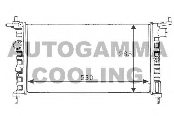 Радиатор, охлаждение двигателя AUTOGAMMA 100674