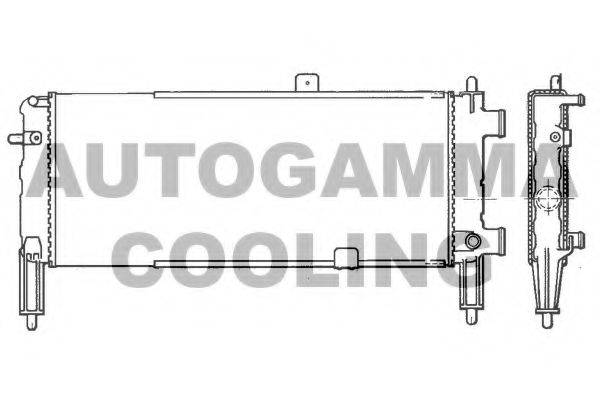 Радиатор, охлаждение двигателя AUTOGAMMA 100704