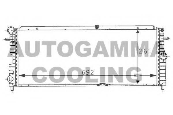 Радиатор, охлаждение двигателя AUTOGAMMA 100708
