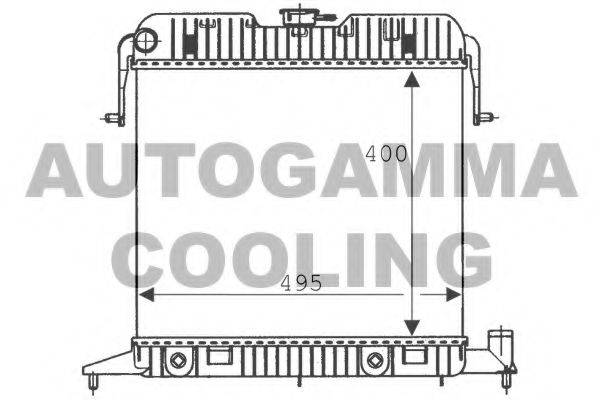 Радиатор, охлаждение двигателя AUTOGAMMA 100710