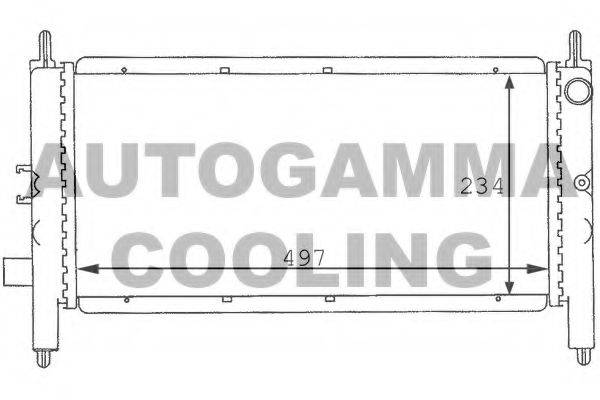 AUTOGAMMA 100919 Радиатор, охлаждение двигателя