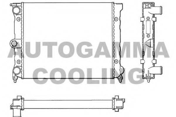 Радиатор, охлаждение двигателя AUTOGAMMA 101041