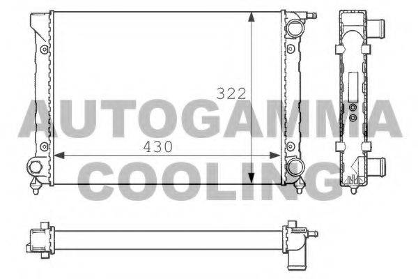 AUTOGAMMA 101051 Радиатор, охлаждение двигателя