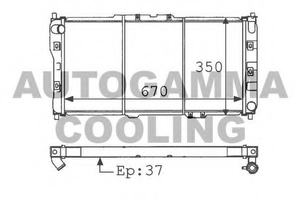 AUTOGAMMA 101215 Радиатор, охлаждение двигателя