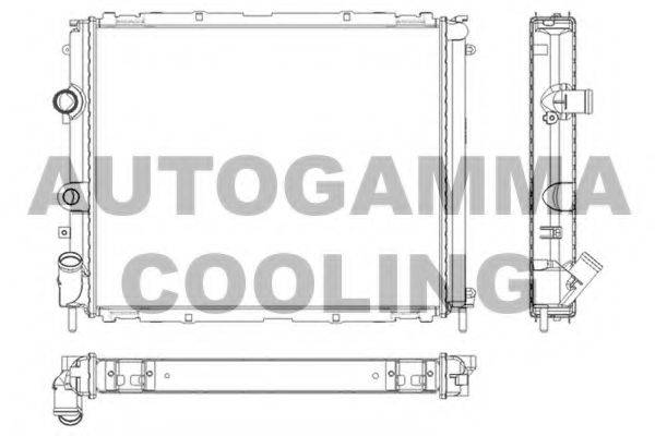 Радиатор, охлаждение двигателя AUTOGAMMA 101242