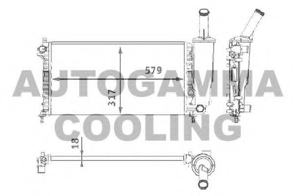 AUTOGAMMA 101404 Радиатор, охлаждение двигателя