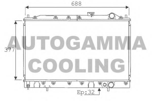 Радиатор, охлаждение двигателя AUTOGAMMA 101433