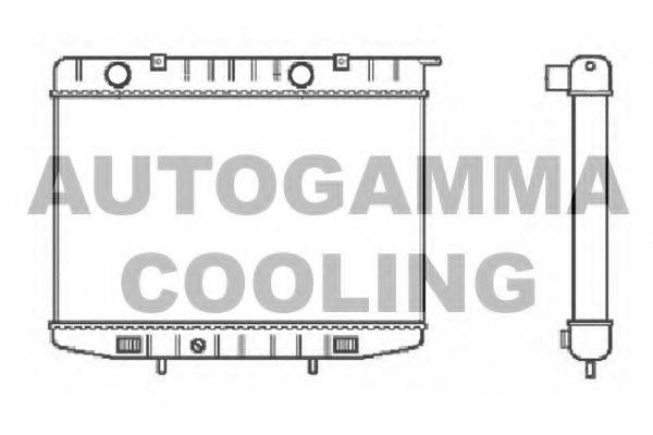 Радиатор, охлаждение двигателя AUTOGAMMA 102230
