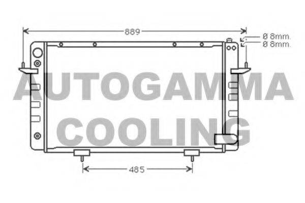 AUTOGAMMA 102288 Радиатор, охлаждение двигателя