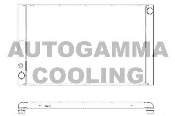 Радиатор, охлаждение двигателя AUTOGAMMA 103374