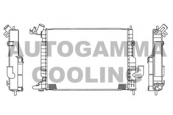 Радиатор, охлаждение двигателя AUTOGAMMA 103600