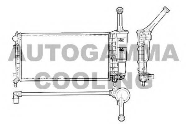 Радиатор, охлаждение двигателя AUTOGAMMA 103757