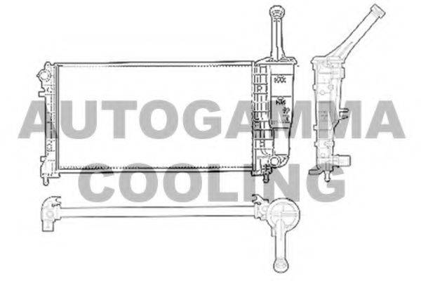 Радиатор, охлаждение двигателя AUTOGAMMA 103758