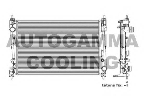 Радиатор, охлаждение двигателя AUTOGAMMA 103987