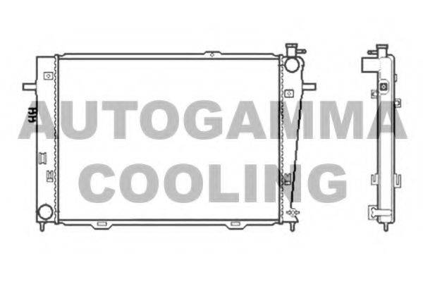 Радиатор, охлаждение двигателя AUTOGAMMA 104010