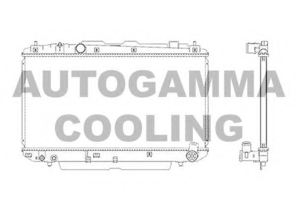 Радиатор, охлаждение двигателя AUTOGAMMA 104115