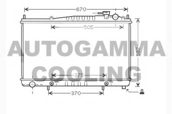 Радиатор, охлаждение двигателя AUTOGAMMA 104298