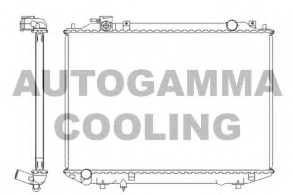Радиатор, охлаждение двигателя AUTOGAMMA 104415