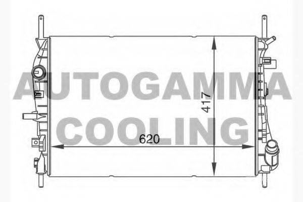 Радиатор, охлаждение двигателя AUTOGAMMA 104509