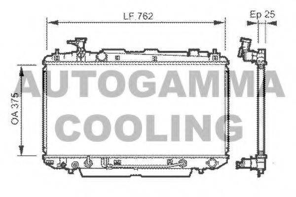 Радиатор, охлаждение двигателя AUTOGAMMA 104567