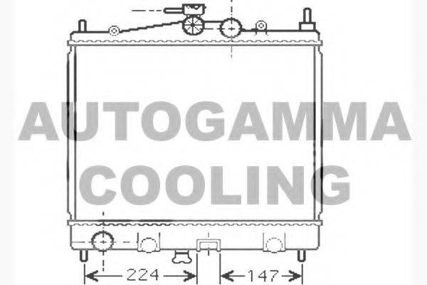Радиатор, охлаждение двигателя AUTOGAMMA 104598