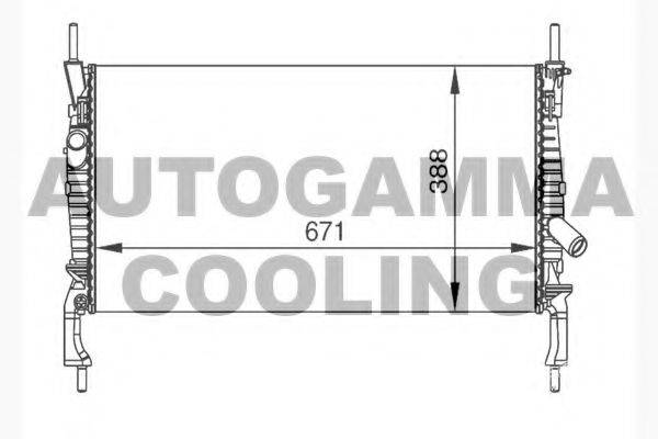 Радиатор, охлаждение двигателя AUTOGAMMA 104642