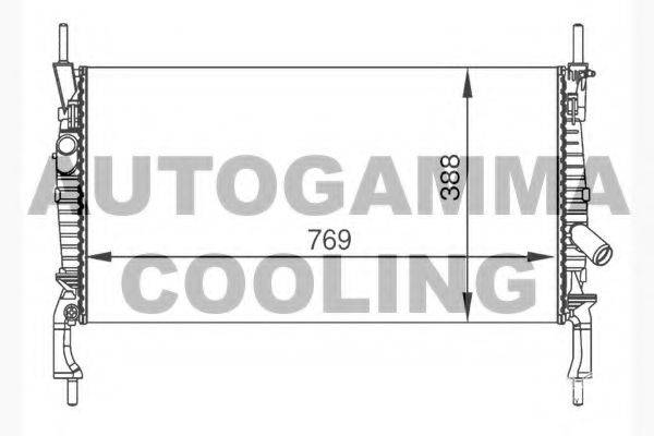 Радиатор, охлаждение двигателя AUTOGAMMA 104643