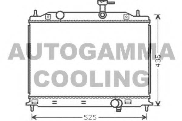 AUTOGAMMA 104847 Радиатор, охлаждение двигателя