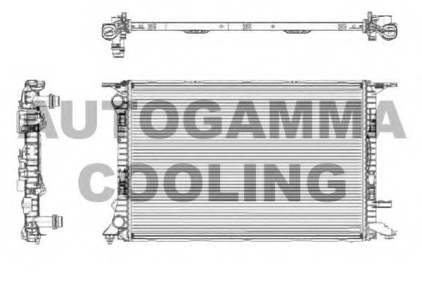 Радиатор, охлаждение двигателя AUTOGAMMA 105155