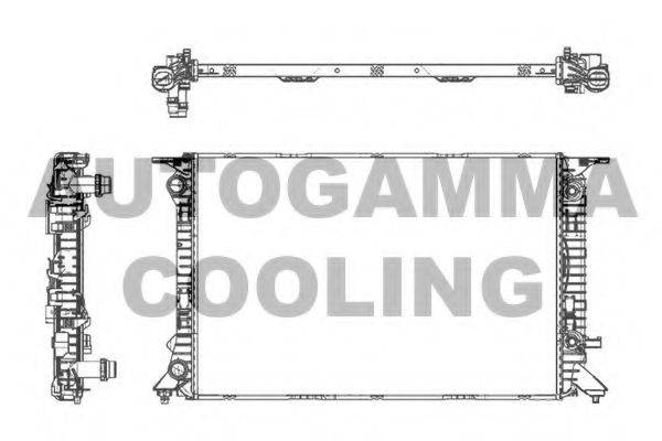 Радиатор, охлаждение двигателя AUTOGAMMA 105156