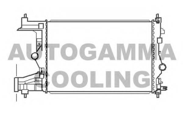 Радиатор, охлаждение двигателя AUTOGAMMA 105443