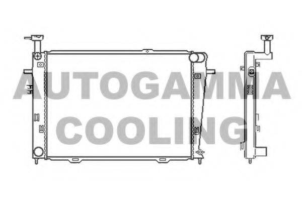 Радиатор, охлаждение двигателя AUTOGAMMA 105581