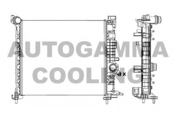 Радиатор, охлаждение двигателя AUTOGAMMA 105622