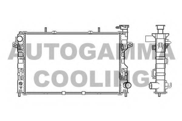 Радиатор, охлаждение двигателя AUTOGAMMA 105645