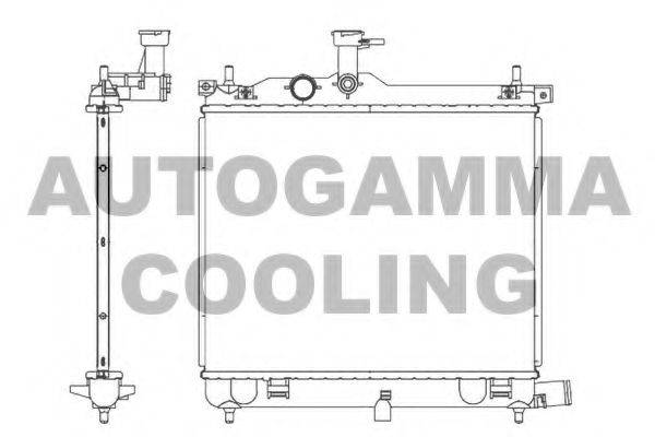Радиатор, охлаждение двигателя AUTOGAMMA 105751