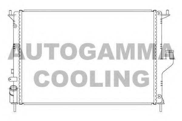 Радиатор, охлаждение двигателя AUTOGAMMA 105783