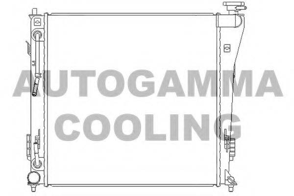 Радиатор, охлаждение двигателя AUTOGAMMA 105838