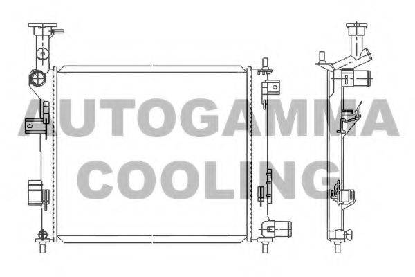 AUTOGAMMA 105843 Радиатор, охлаждение двигателя