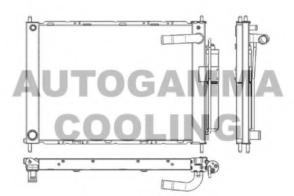 Радиатор, охлаждение двигателя AUTOGAMMA 105901