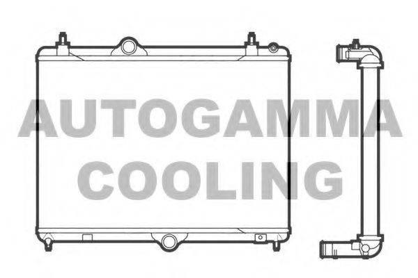 Радиатор, охлаждение двигателя AUTOGAMMA 105987