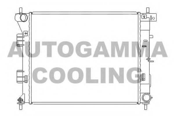 Радиатор, охлаждение двигателя AUTOGAMMA 105988