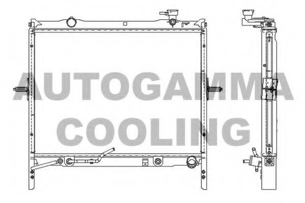 Радиатор, охлаждение двигателя AUTOGAMMA 107029
