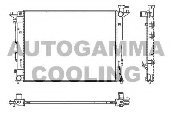 Радиатор, охлаждение двигателя AUTOGAMMA 107119
