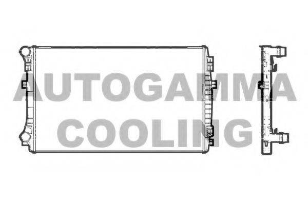Радиатор, охлаждение двигателя AUTOGAMMA 107198