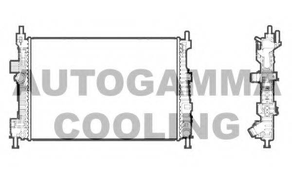 Радиатор, охлаждение двигателя AUTOGAMMA 107214