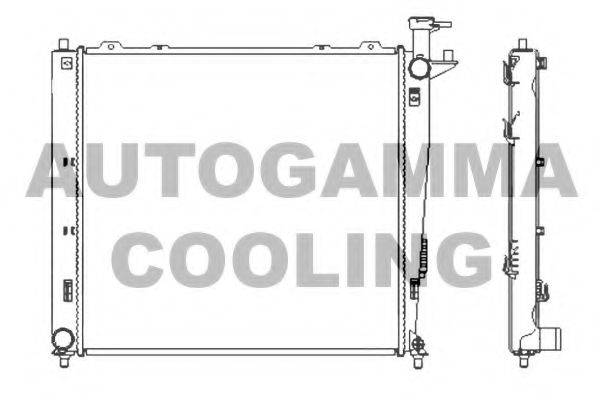 Радиатор, охлаждение двигателя AUTOGAMMA 107383