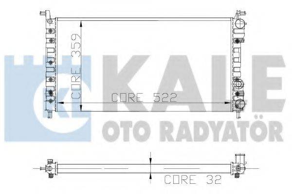 Радиатор, охлаждение двигателя KALE OTO RADYATOR 102400