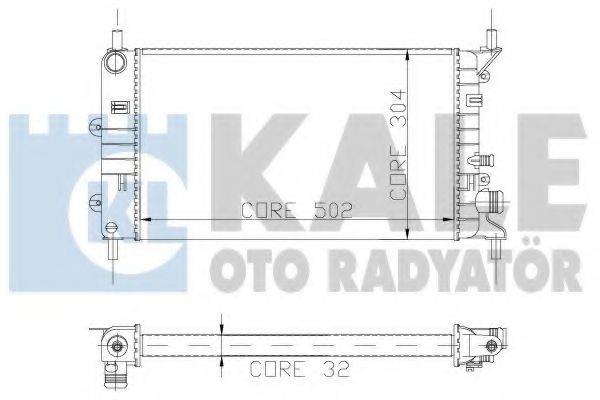 KALE OTO RADYATOR 103200 Радиатор, охлаждение двигателя